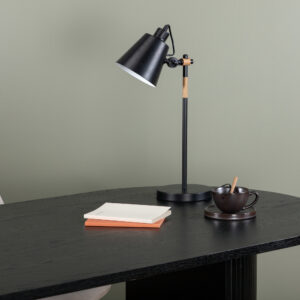 Skott – Lampe à poser – Noir, Naturel – 31 x 58 x 18 cm