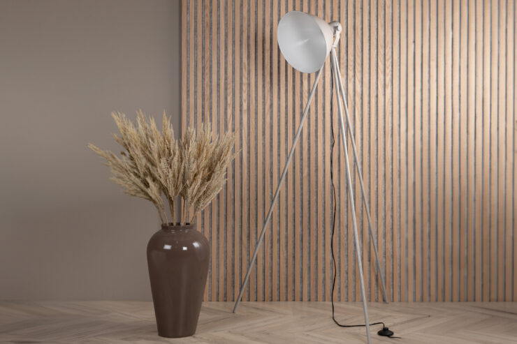 Tiv – Lampadaire – Beige, Blanc – 73 x 140 x 63 cm