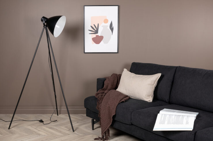 Tiv – Lampadaire – Noir, Blanc – 73 x 140 x 63 cm