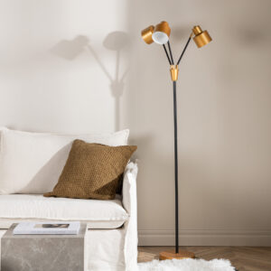 Vifta – Lampadaire – Noir, Doré – 75 x 178 x 33 cm
