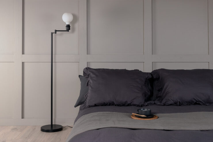 Virro – Lampadaire – Noir – 45 x 126 x 26 cm