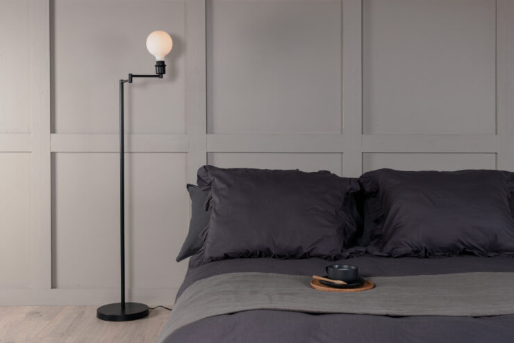 Virro – Lampadaire – Noir – 45 x 126 x 26 cm