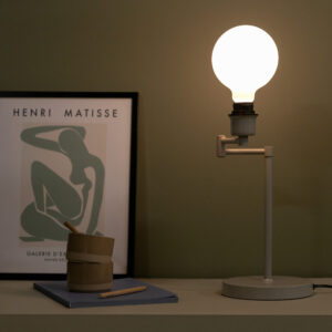 Virro – Lampe à poser – Beige, Noir – 41 x 41,5 x 19 cm