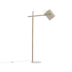 Dennis – Lampadaire – Beige, Naturel, Blanc – 66 x 156 x 30 cm