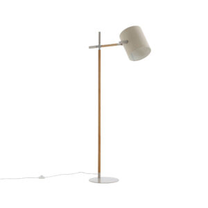 Dennis – Lampadaire – Beige, Naturel, Blanc – 66 x 156 x 30 cm