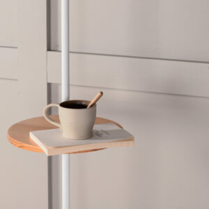 Hattman – Lampadaire – Beige, Naturel, Blanc – 36 x 165 x 36 cm