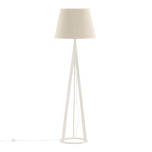 Kona – Lampadaire – Beige, Blanc – 51 x 160 x 51 cm