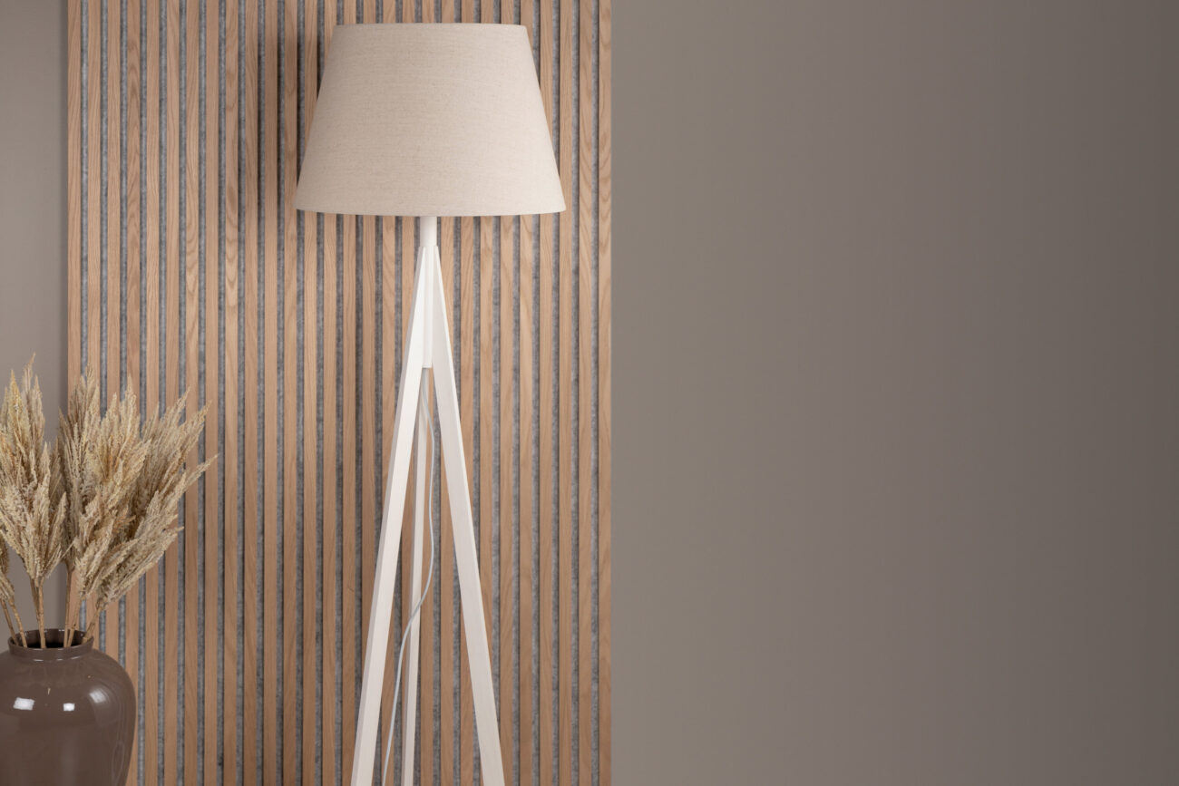 Kona – Lampadaire – Beige, Blanc – 51 x 160 x 51 cm