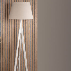 Kona – Lampadaire – Beige, Blanc – 51 x 160 x 51 cm