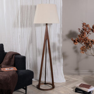 Kona – Lampadaire – Beige, Marron – 51 x 160 x 51 cm