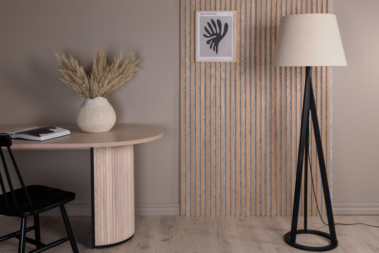 Kona – Lampadaire – Beige, Noir – 51 x 160 x 51 cm