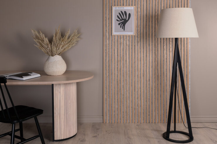 Kona – Lampadaire – Beige, Noir – 51 x 160 x 51 cm