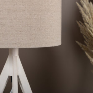 Kona – Lampe à poser – Beige, Blanc – 25 x 51 x 18 cm