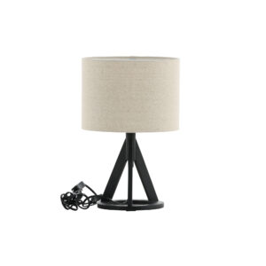Kona – Lampe à poser – Beige, Noir – 25 x 51 x 18 cm