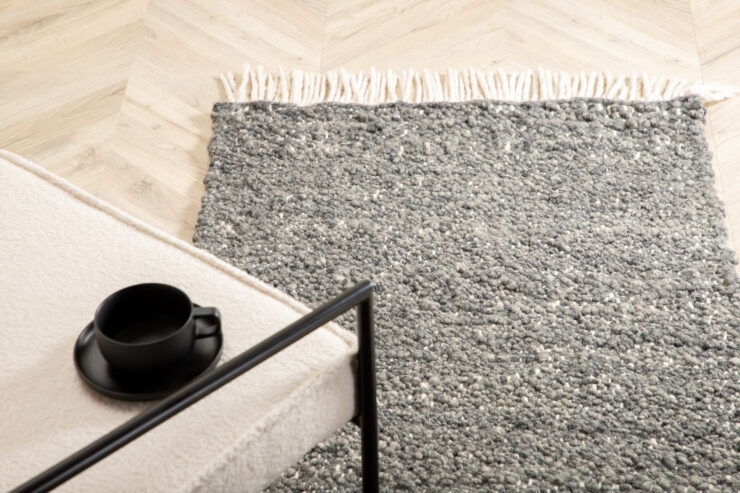 Betina – Tapis de salon – Gris – 250 x 80 cm