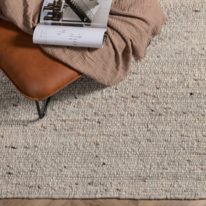 Loump – Tapis de salon – Beige, Blanc – 300 x 200 cm