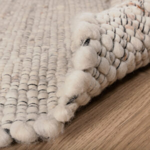 Loump – Tapis de salon – Beige, Blanc – 300 x 200 cm