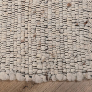 Loump – Tapis de salon – Beige, Blanc – 230 x 160 cm