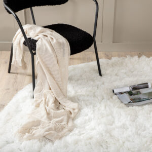 Grace – Tapis de salon – Blanc – ⌀200 cm