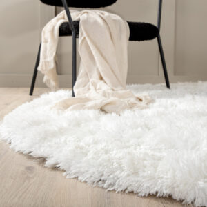 Grace – Tapis de salon – Blanc – ⌀200 cm