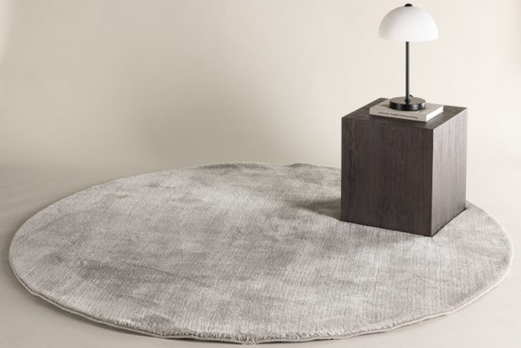 Blanca – Tapis de salon – Gris clair – ⌀200 cm
