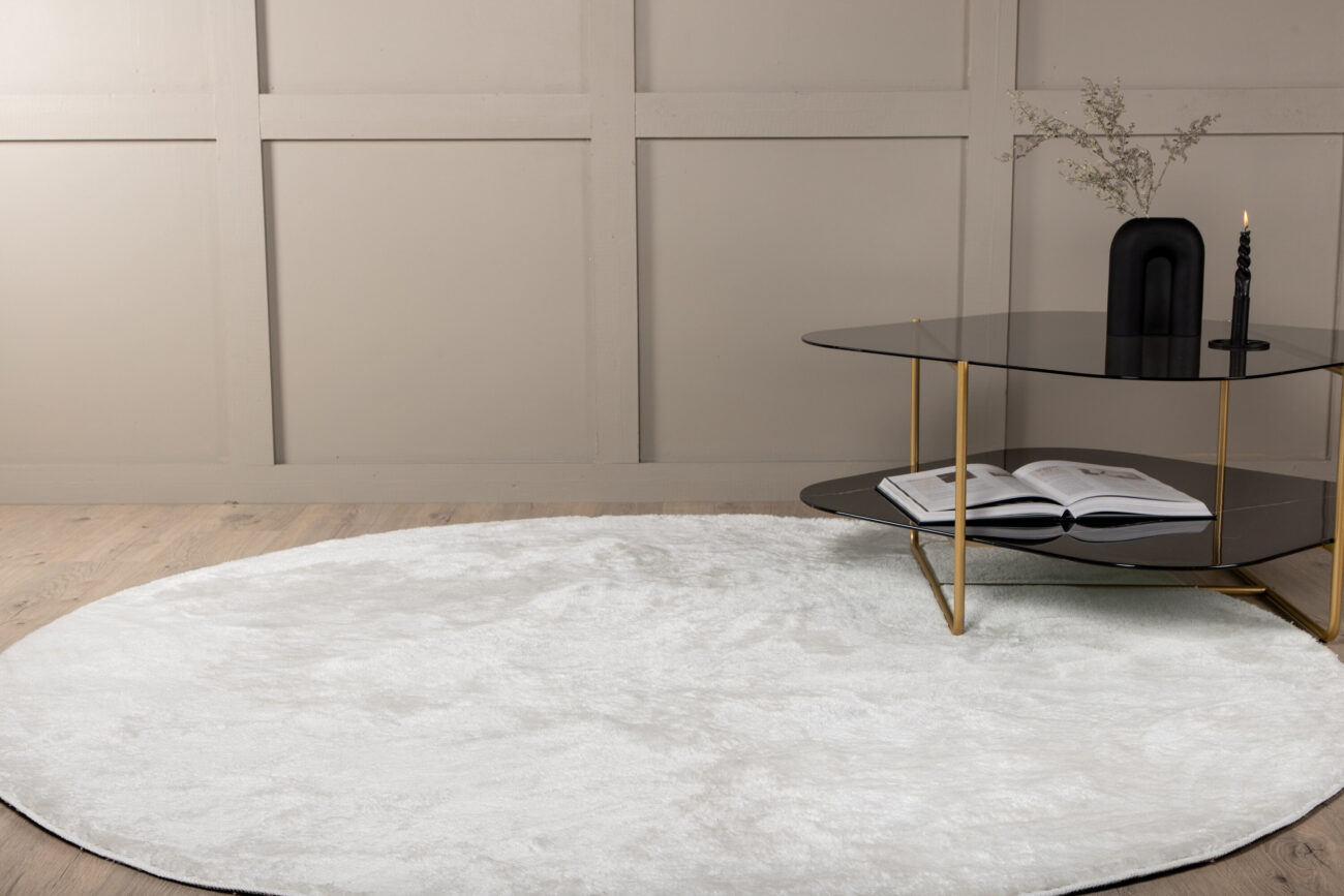 Blanca – Tapis de salon – Blanc – ⌀200 cm
