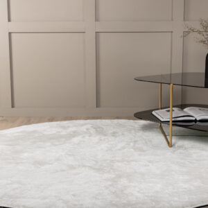 Blanca – Tapis de salon – Blanc – ⌀200 cm