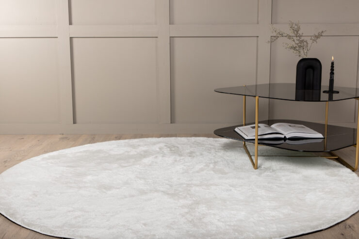 Blanca – Tapis de salon – Blanc – ⌀200 cm