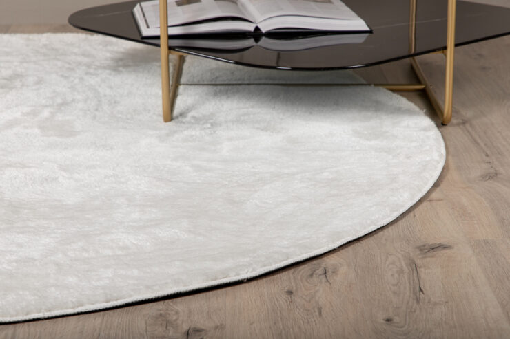 Blanca – Tapis de salon – Blanc – ⌀200 cm
