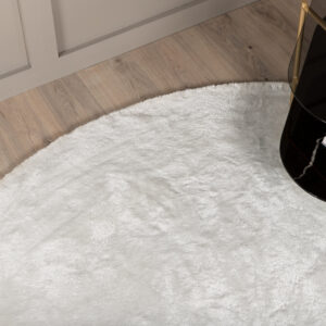 Blanca – Tapis de salon – Blanc – ⌀200 cm