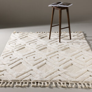 Dahlia – Tapis de salon – Blanc – 300 x 200 cm