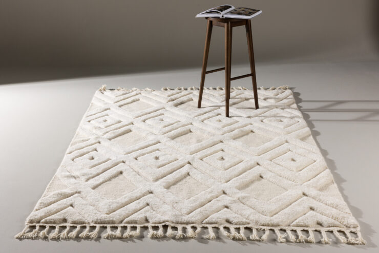 Dahlia – Tapis de salon – Blanc – 300 x 200 cm