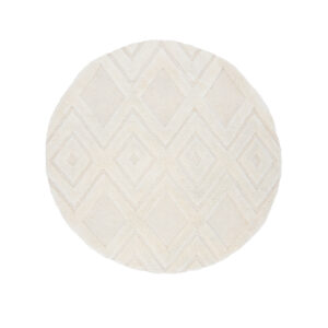 Dahlia – Tapis de salon – Blanc – ⌀200 cm