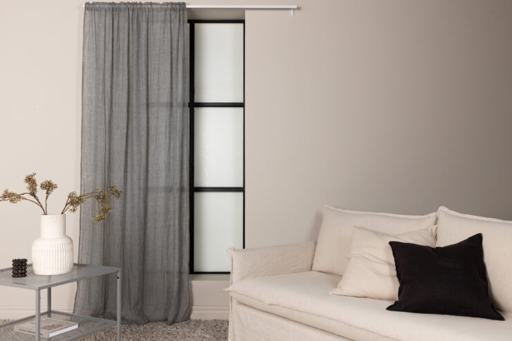 Elena – Rideau – Gris foncé – 240 x 135 cm