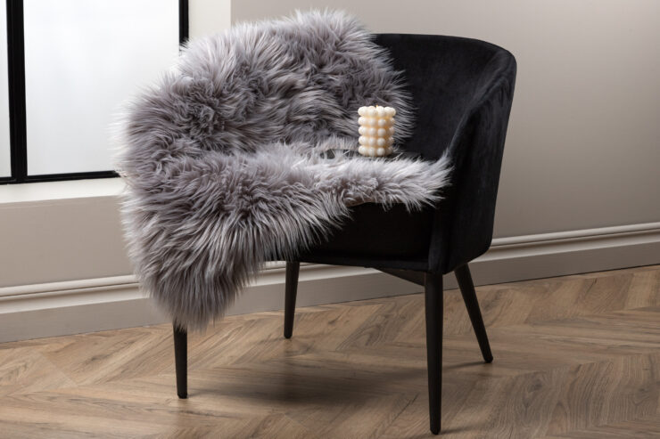 Katy – Plaid – Gris foncé – 90 x 60 cm