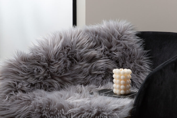 Katy – Plaid – Gris foncé – 90 x 60 cm