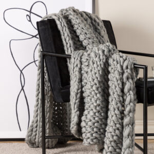 Kate – Plaid – Gris clair – 170 x 130 cm