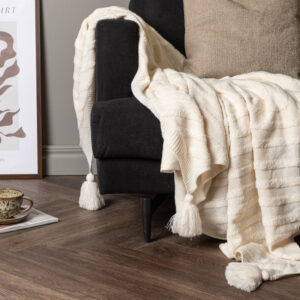 Katlyn – Plaid – Blanc cassé – 170 x 130 cm