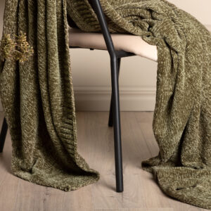 Ally – Plaid – Vert mousse – 170 x 130 cm