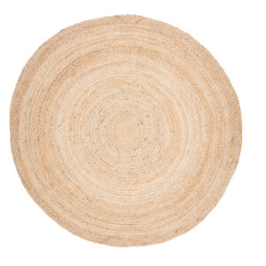 Oliver – Tapis de salon – Noir, Naturel – ⌀200 cm