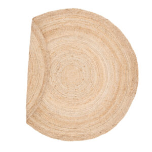 Oliver – Tapis de salon – Noir, Naturel – ⌀200 cm