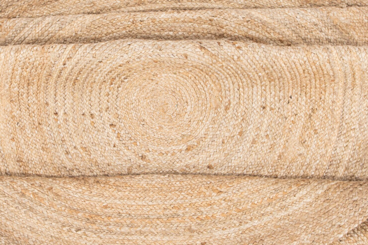 Oliver – Tapis de salon – Noir, Naturel – ⌀200 cm