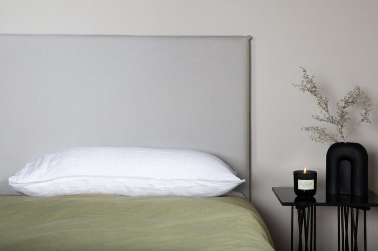 Saga – Headboard Cover – Gris clair – 10 x 180 x 140 cm
