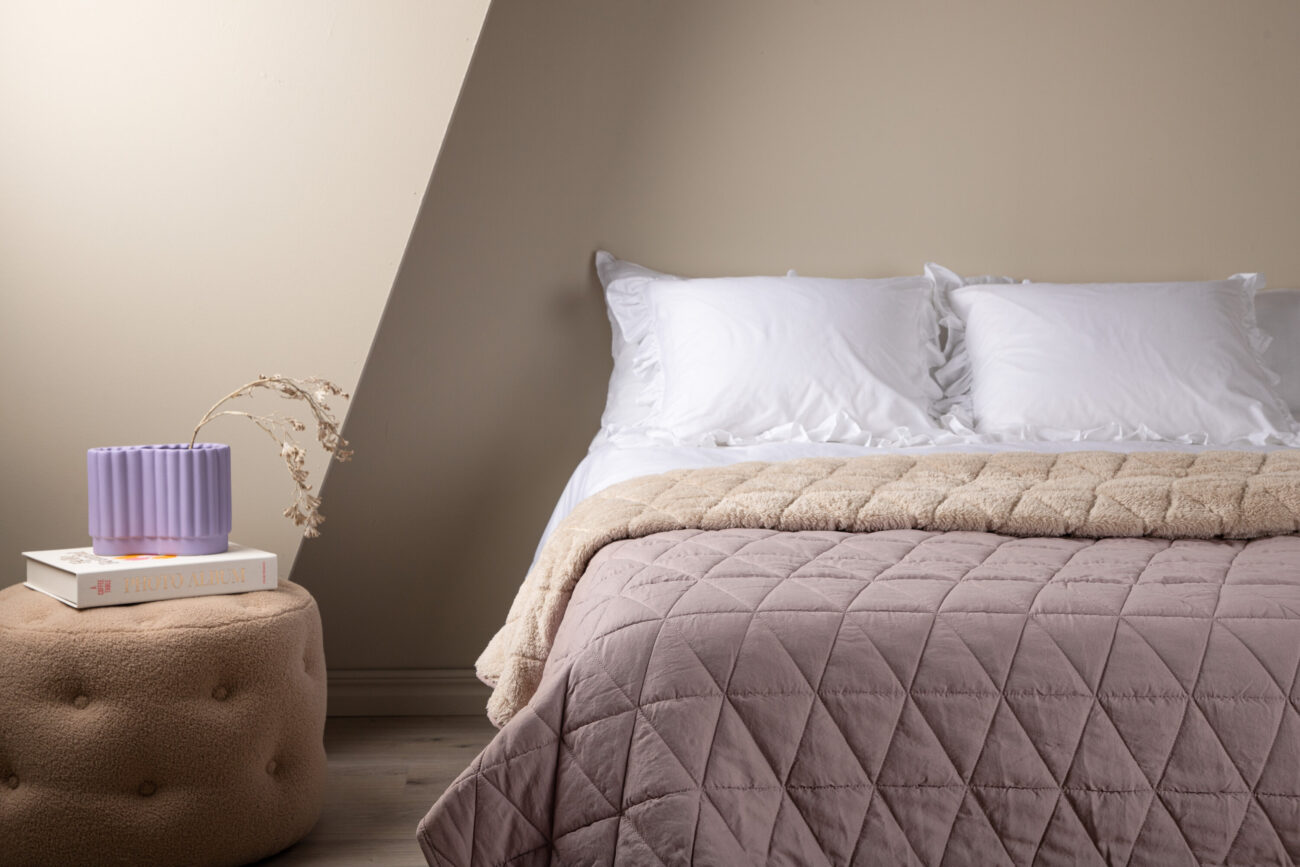 Nilla – Linge de lit – Rose poudré – 180 x 260 cm