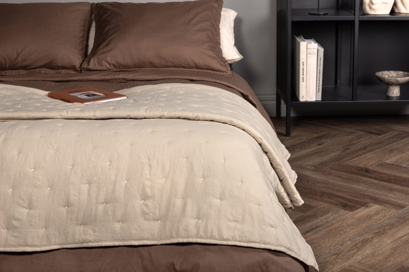 Sally – Linge de lit – Beige – 150 x 250 cm