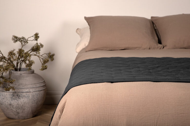 Sally – Linge de lit – Anthracite – 80 x 180 cm