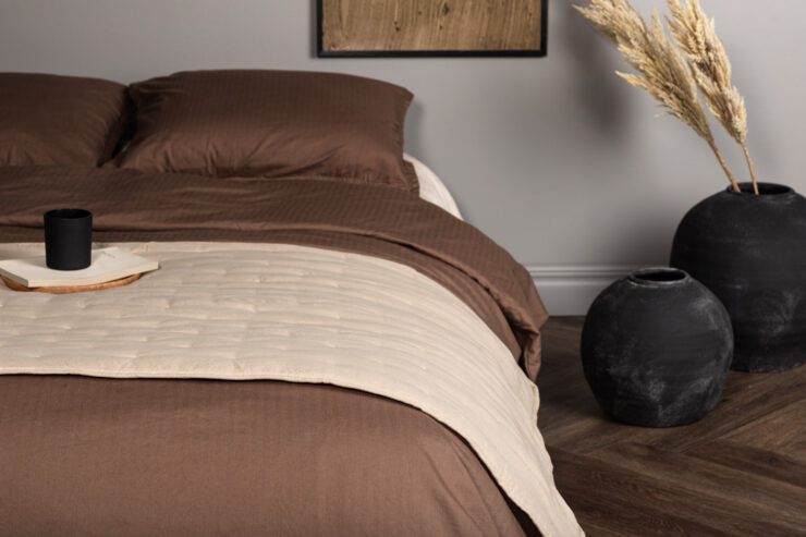 Sally – Linge de lit – Beige – 80 x 260 cm