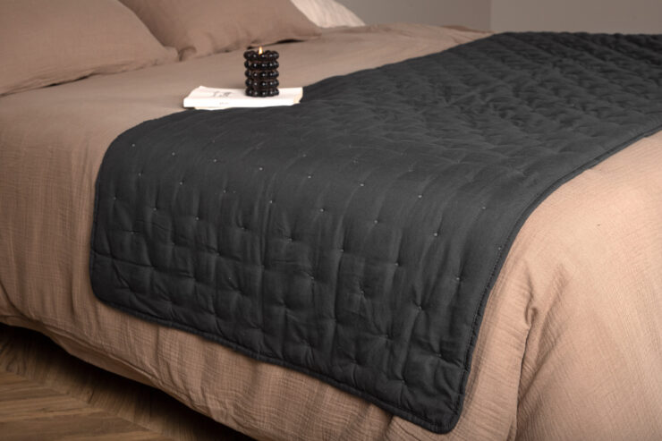 Sally – Linge de lit – Anthracite – 80 x 260 cm