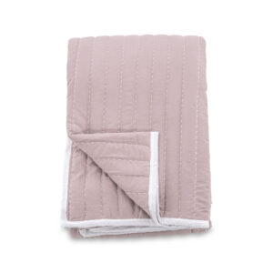 Juni – Linge de lit – Rose poudré, Blanc – 180 x 260 cm