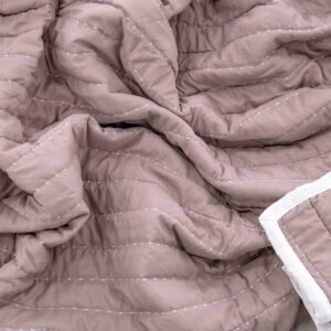 Juni – Linge de lit – Rose poudré, Blanc – 180 x 260 cm